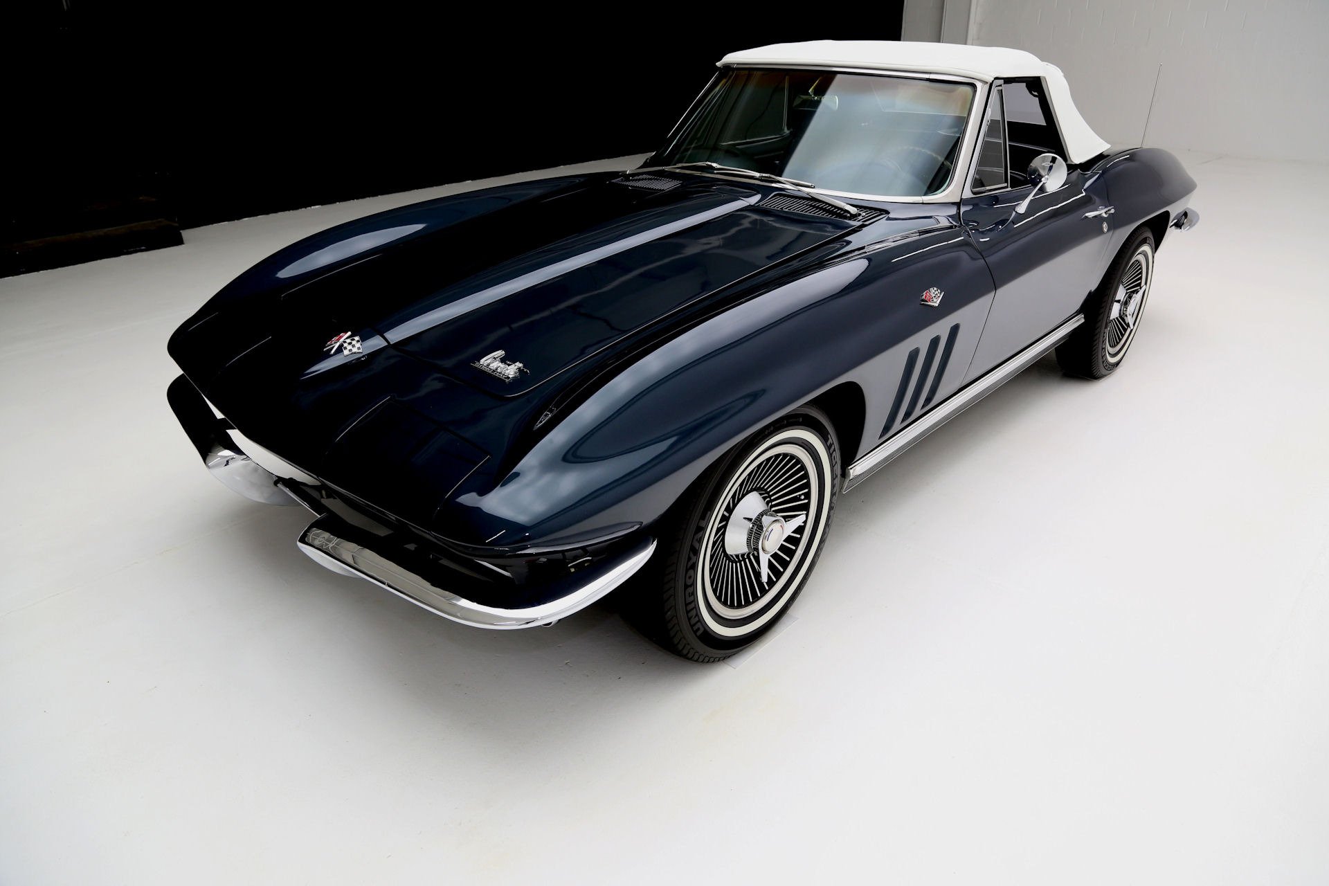 1966, Chevrolet, Corvette, 327, Roadster, Muscle, Supercar, Classic, Convertible Wallpaper
