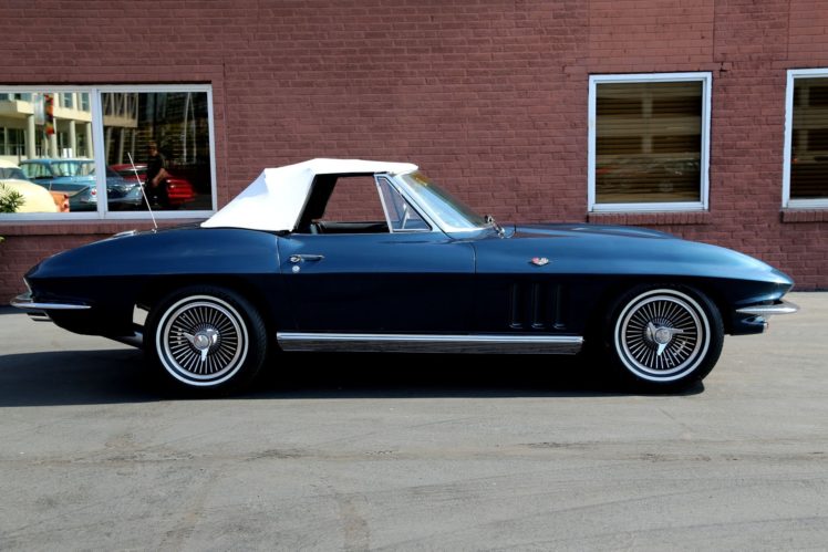 1966, Chevrolet, Corvette, 327, Roadster, Muscle, Supercar, Classic, Convertible HD Wallpaper Desktop Background