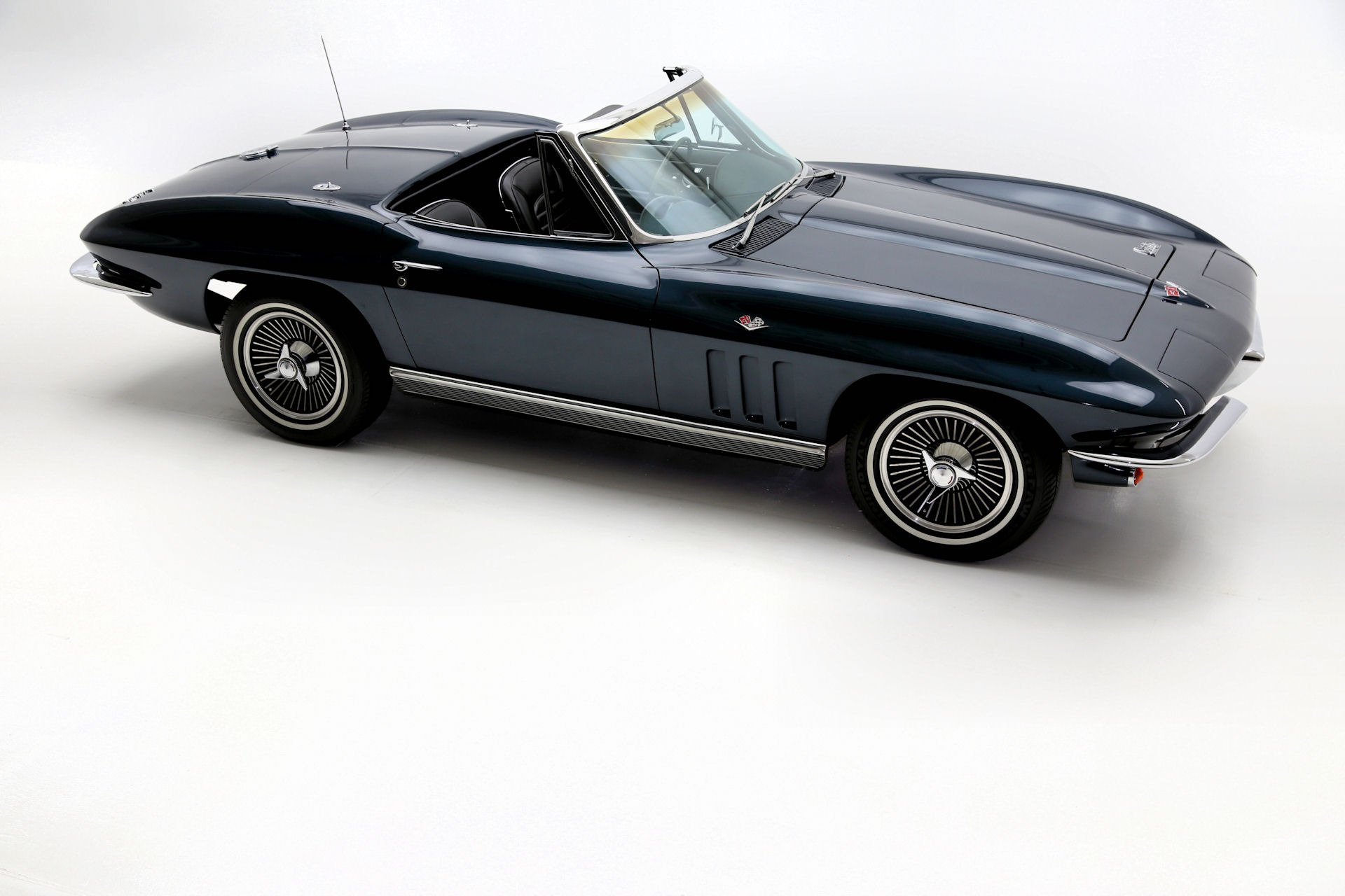 1966, Chevrolet, Corvette, 327, Roadster, Muscle, Supercar, Classic, Convertible Wallpaper