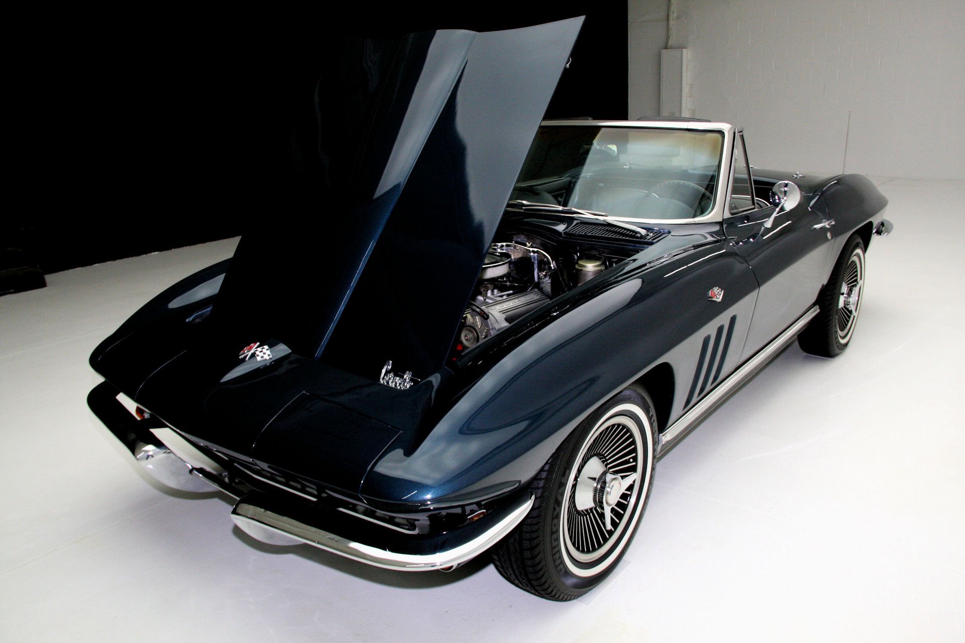 1966, Chevrolet, Corvette, 327, Roadster, Muscle, Supercar, Classic, Convertible Wallpaper