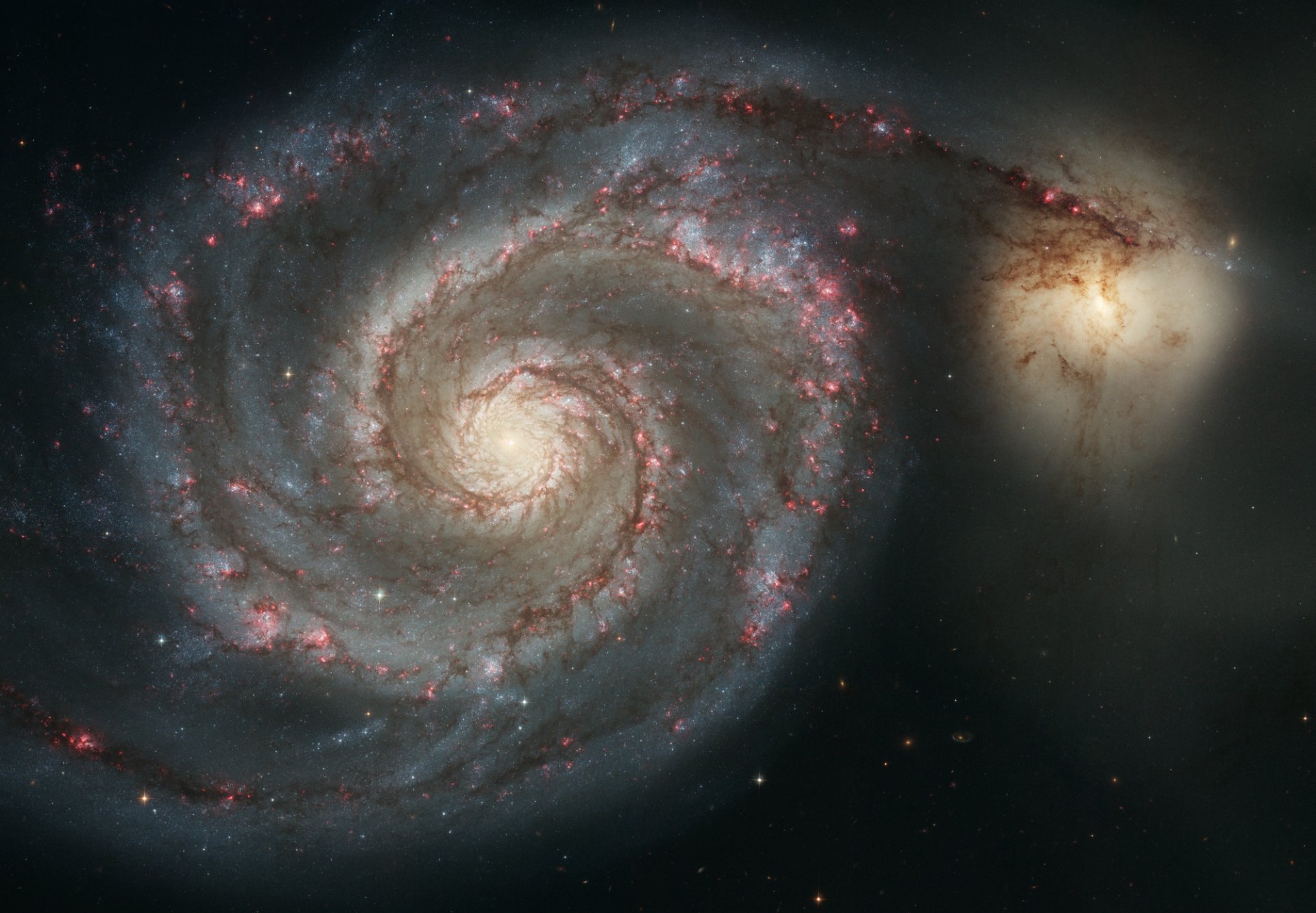 whirlpool, Galaxy, Hubble, Real, Space, Photo Wallpaper