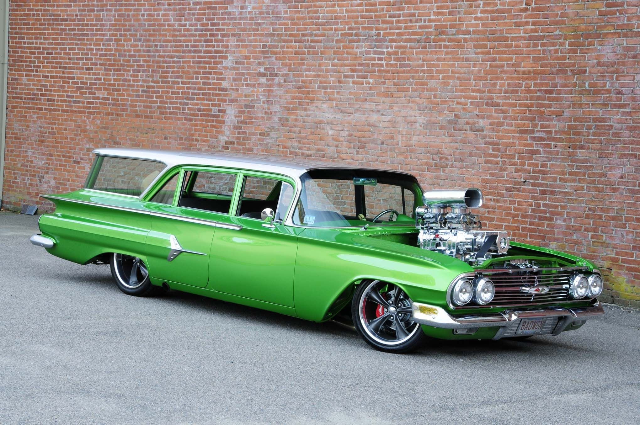 1960, Chevrolet, Parkwood, Wagon, Hot, Rod, Rods, Custom, Stationwagon, Classic Wallpaper