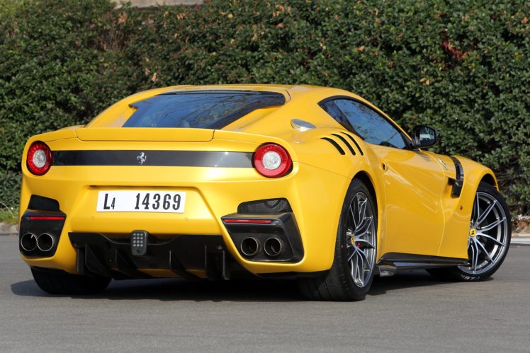 2016, Cars, Coupe, F12tdf, Ferrari, Yellow HD Wallpaper Desktop Background