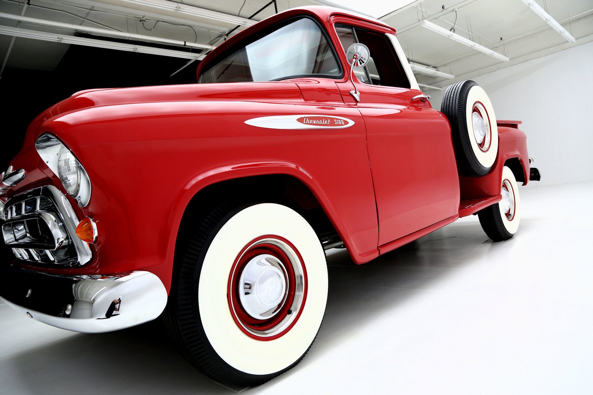 1957, Chevrolet, Pickup, 3100, Step, Side, 350ci, Retro, Truck Wallpaper