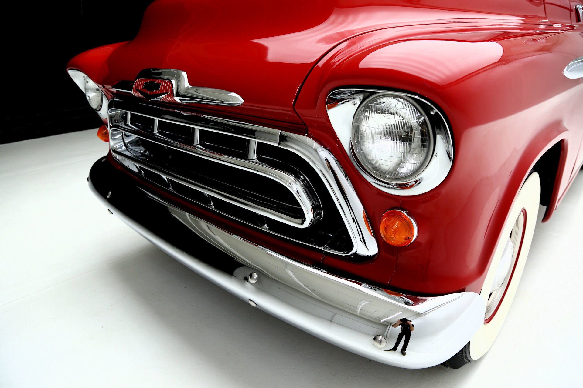1957, Chevrolet, Pickup, 3100, Step, Side, 350ci, Retro, Truck Wallpaper