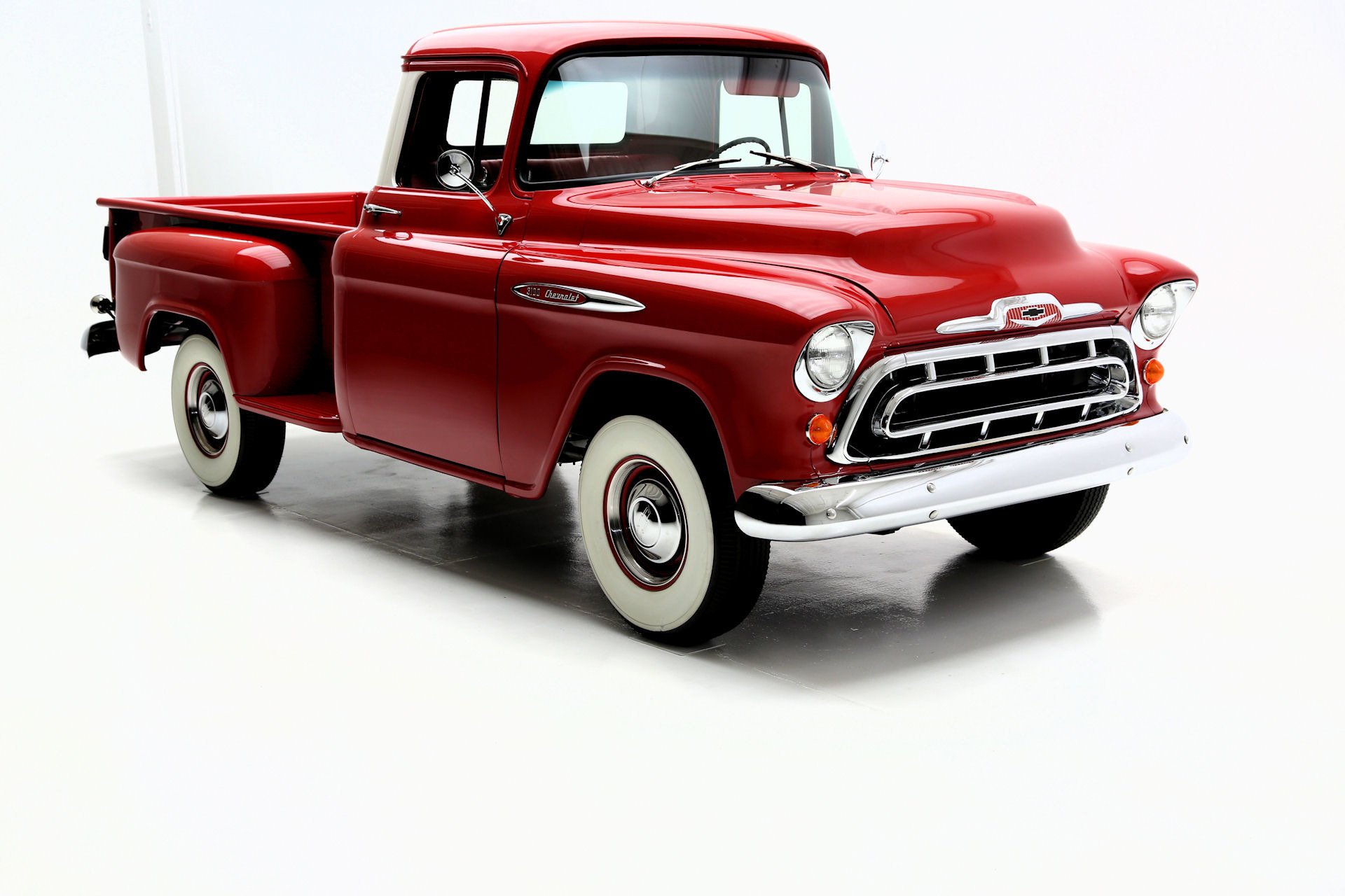 1957, Chevrolet, Pickup, 3100, Step, Side, 350ci, Retro, Truck Wallpaper