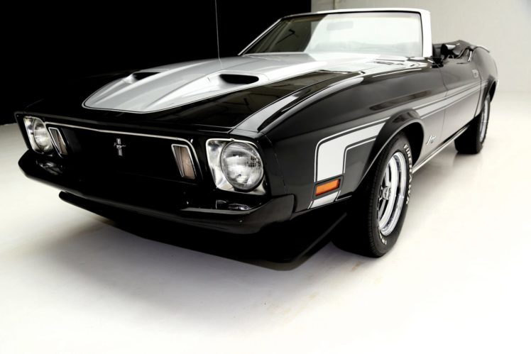 1973, Ford, Mustang, 351ci, Convertible, Muscle, Classic HD Wallpaper Desktop Background