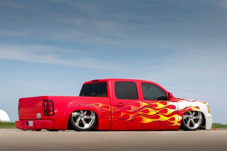 2008, Gmc, Sierra, Denali, Pickup, Lowrider, Hot, Rod, Rods, Custom, Tuning HD Wallpaper Desktop Background