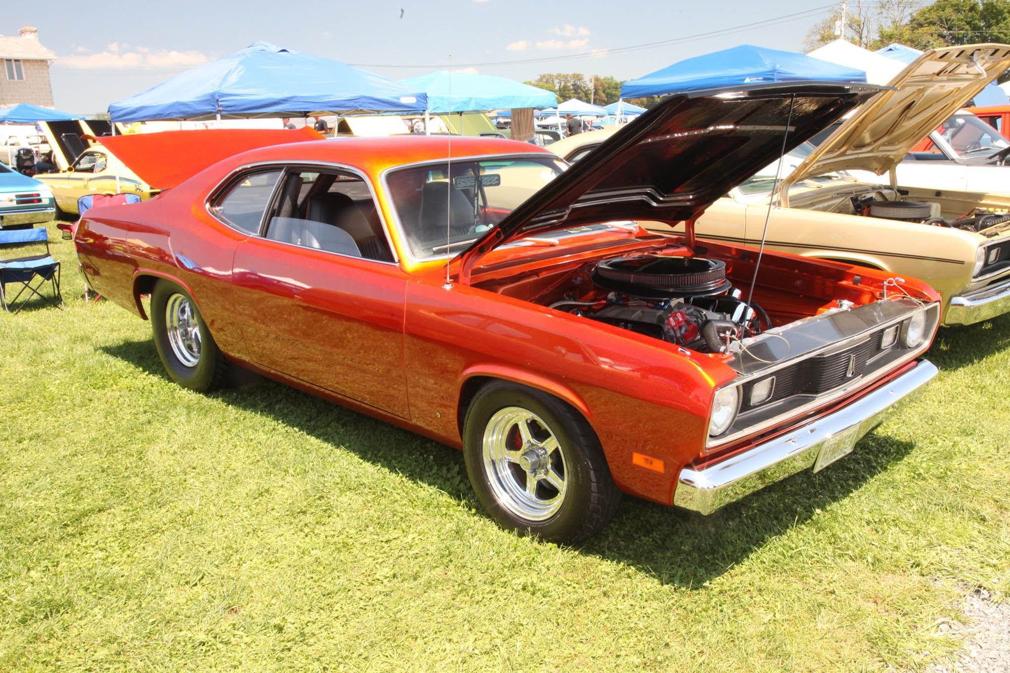mopar, Hot, Rod, Rods, Muscle, Dodge, Plymouth, Duster, Demon, Valiant Wallpaper