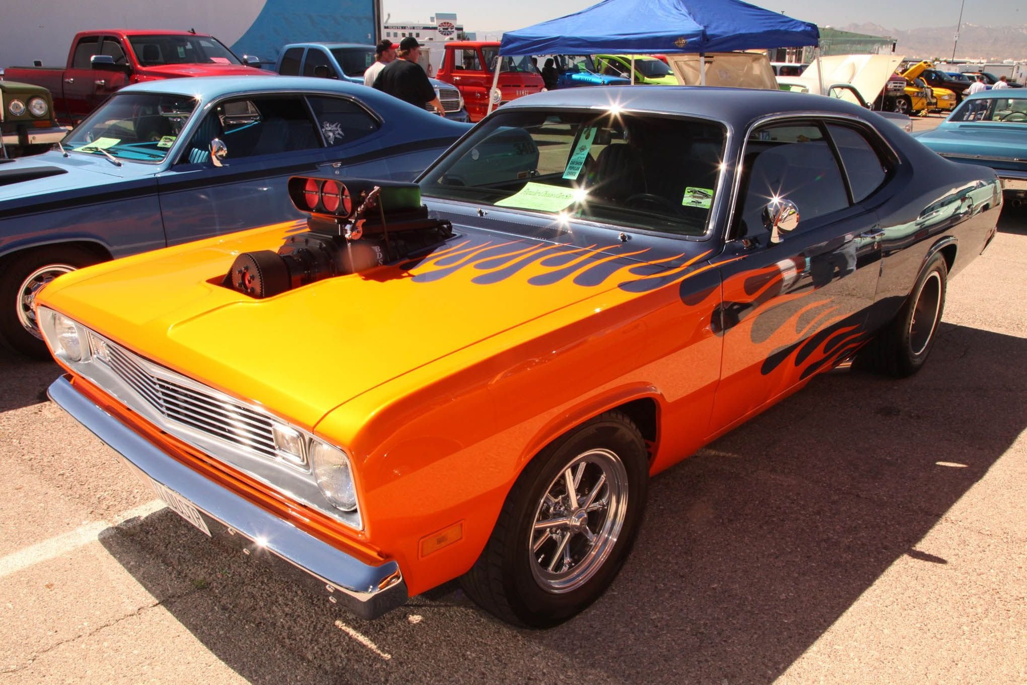 mopar, Hot, Rod, Rods, Muscle, Dodge, Plymouth, Duster, Demon, Valiant Wallpaper