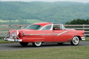 1956, Ford, Fairlane, Crown, Victoria, Skyliner, Luxury, Retro