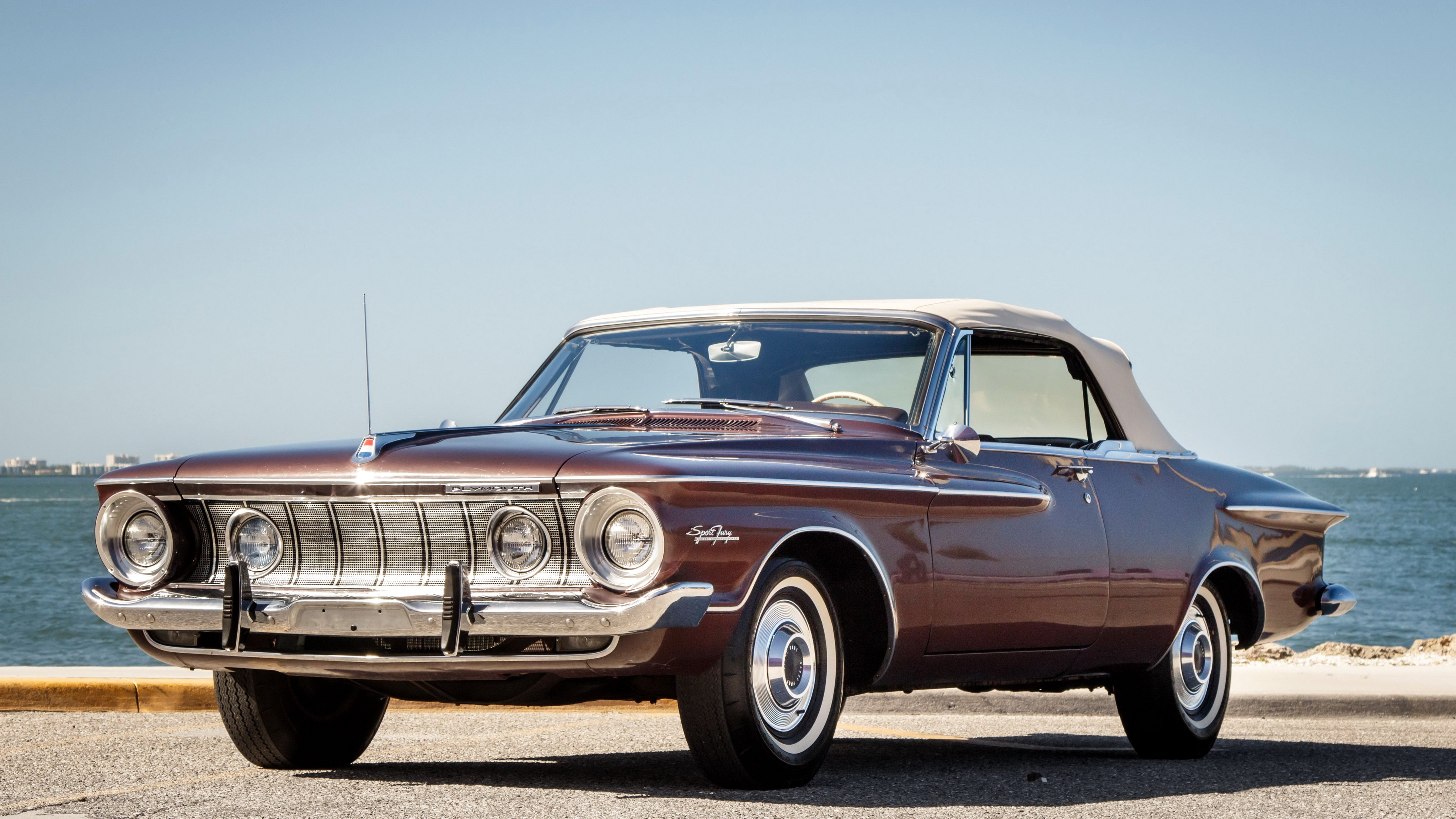 1962, Plymouth, Sport, Fury, Convertible, Muscle, Classic Wallpaper