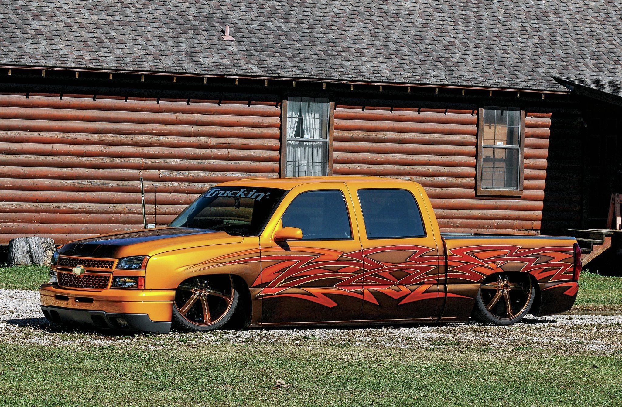 2007, Chevrolet, Silverado, Pickup, Hot, Rod, Rods, Custom, Lowrider Wallpa...