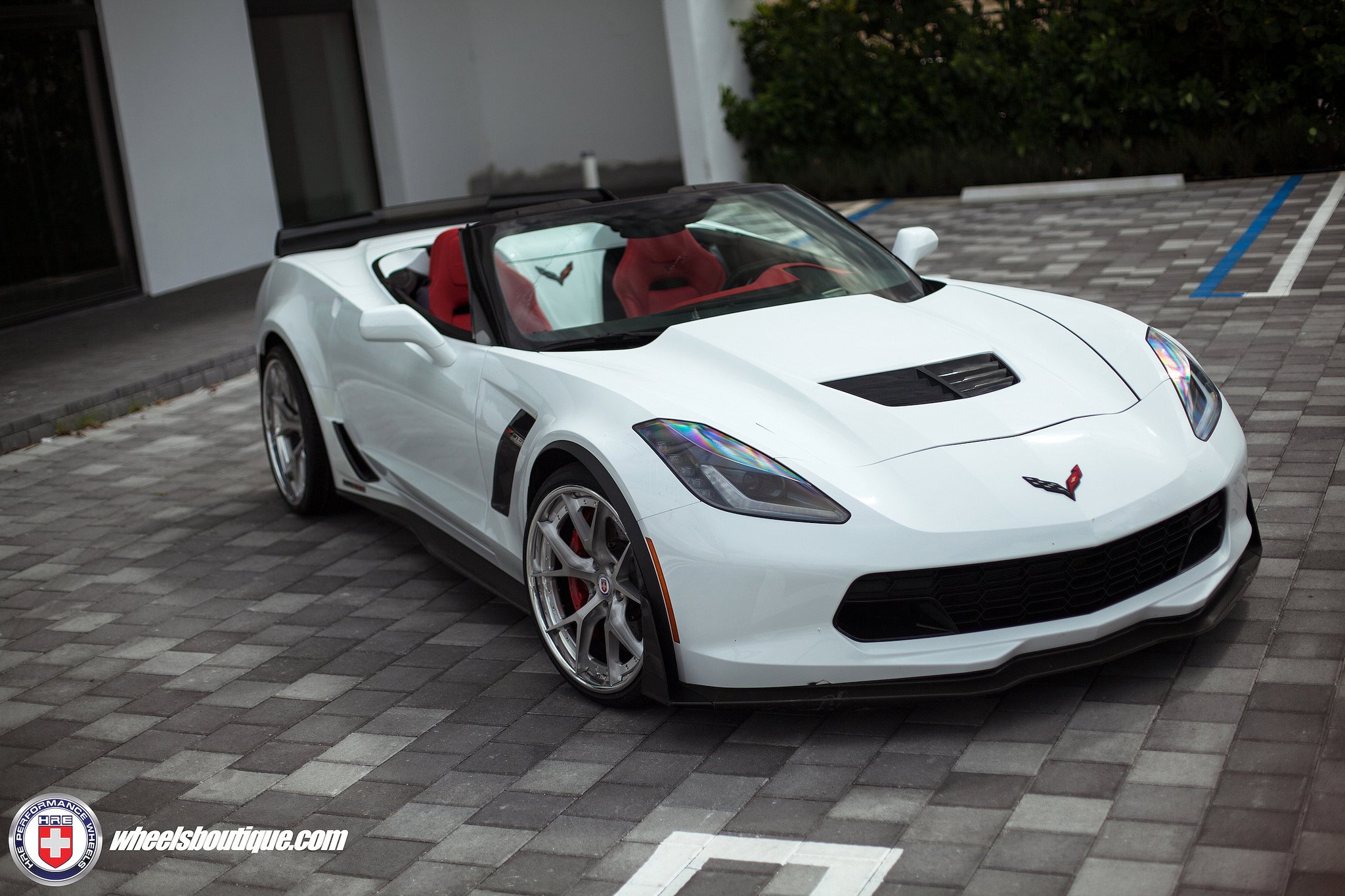 chevy, Corvette, Cabriolet, Z06, White, Hre, Wheels, Supercars, Cars Wallpaper