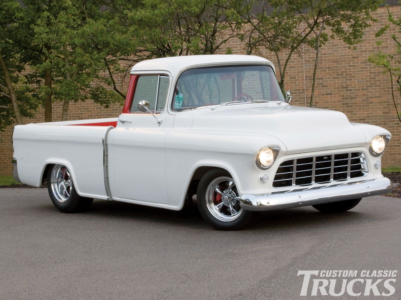 1955, Chevrolet, Cameo, Pickup, Custom, Hot, Rod, Rods, Retro ...