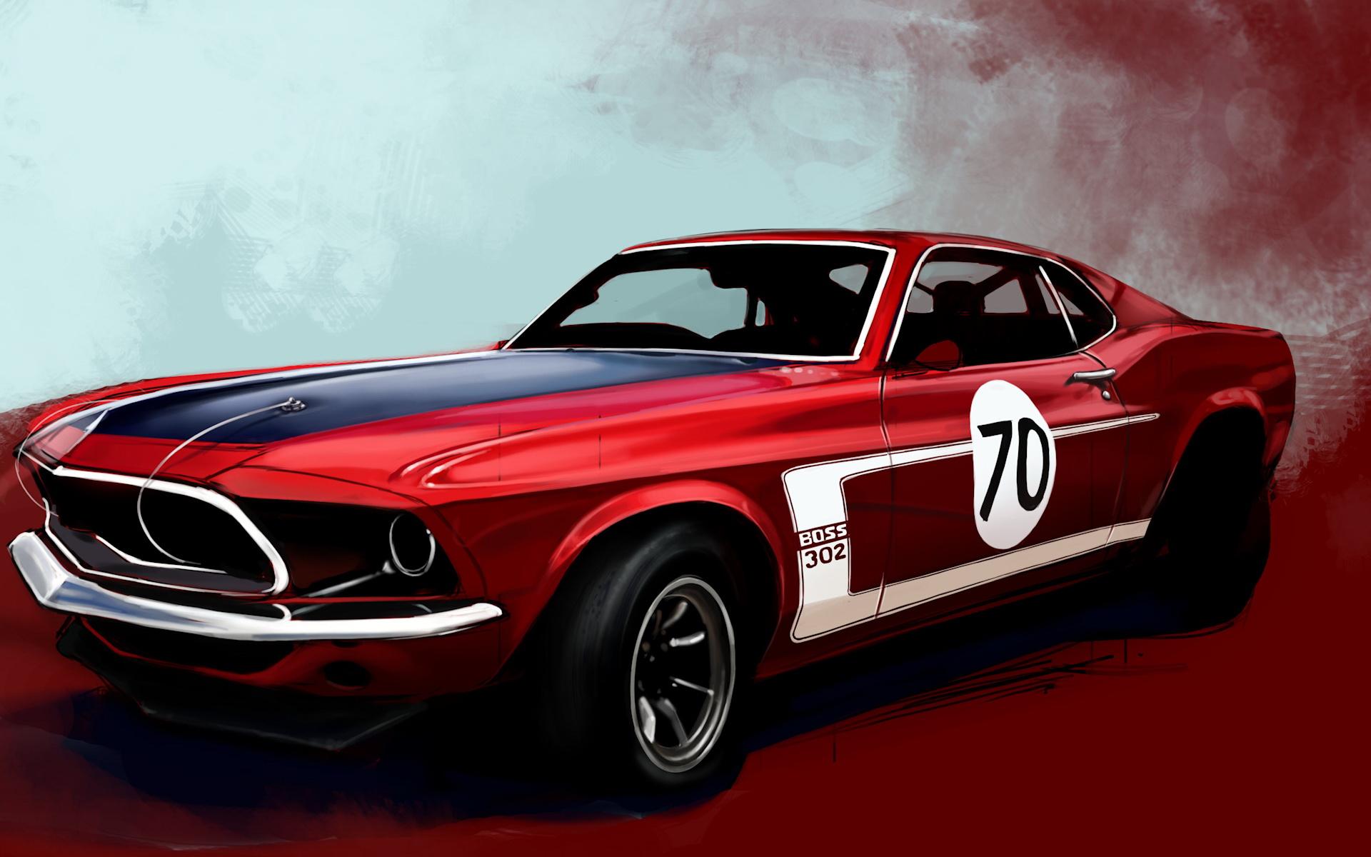 muscle, Cars, Boss, Racer, Vehicles, Ford, Mustang Wallpaper