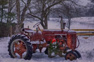 winter, Snow, Nature, Landscape, Tractor, Farm, Rustic