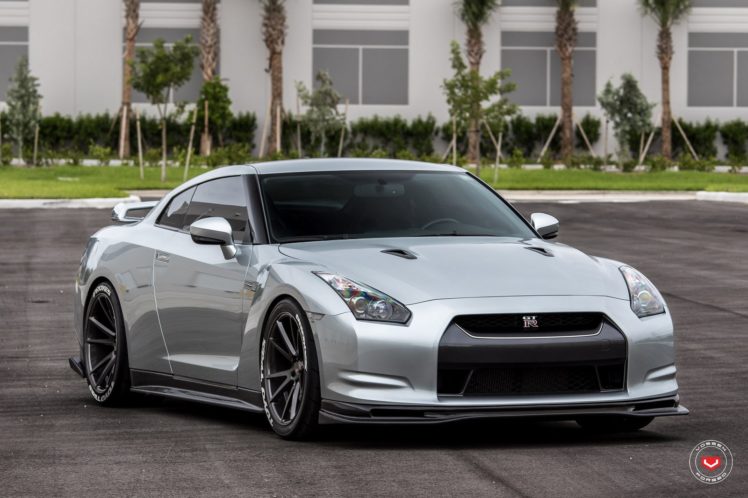 nissan, R35, Gt r, Vossen, Wheels, Cars, Coupe, Godzilla, Silver HD Wallpaper Desktop Background