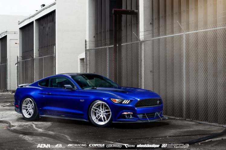 ford, Mustang, Gt, 2016, Cars, Coupe, Blue HD Wallpaper Desktop Background