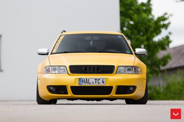 audi, Rs4, Avant, Vossen, Wheels, Cars, Yellow HD Wallpaper Desktop Background