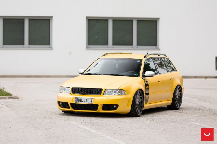 audi, Rs4, Avant, Vossen, Wheels, Cars, Yellow HD Wallpaper Desktop Background