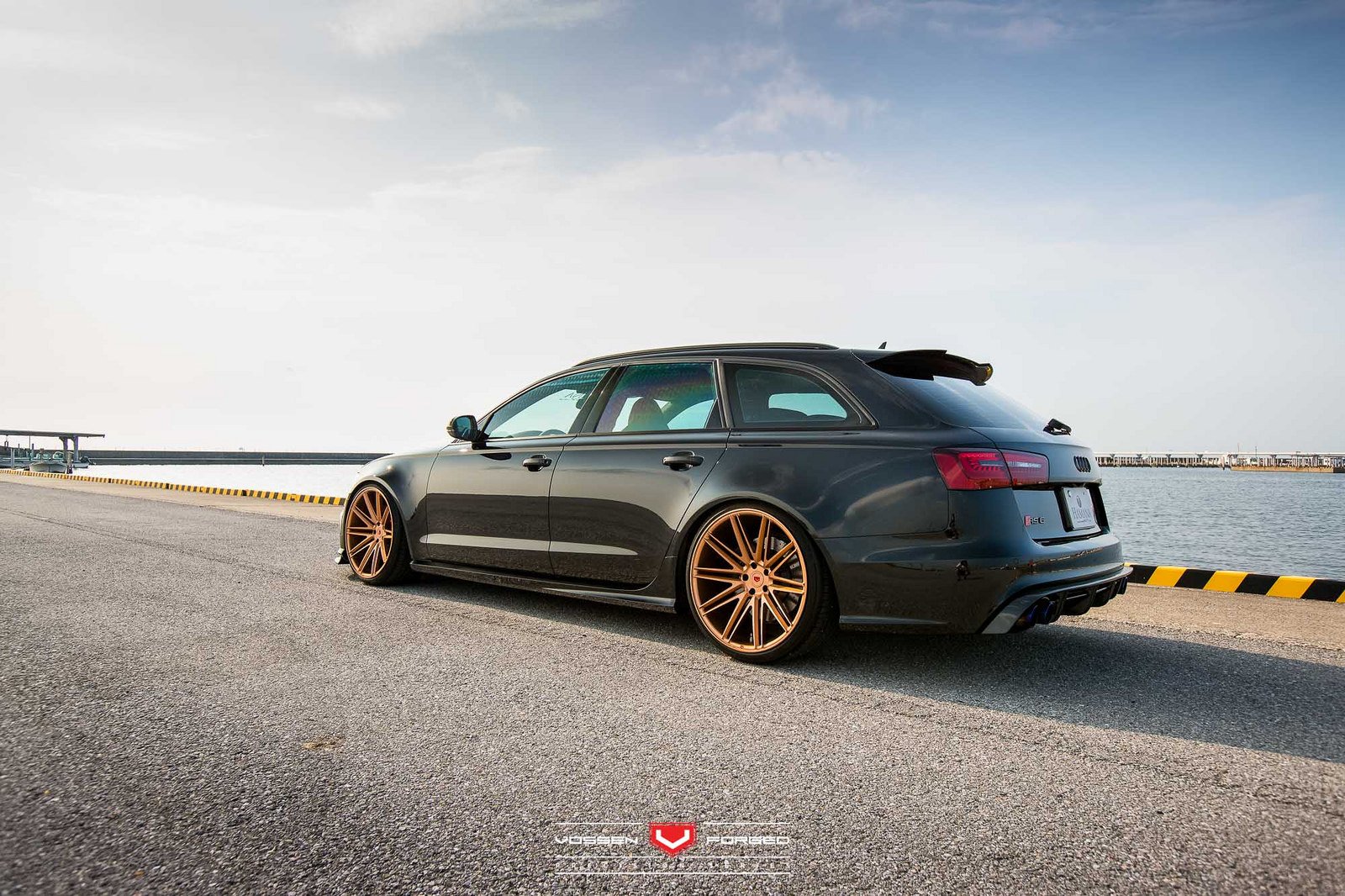 audi, Rs6, Avant, Vossen, Wheels, Cars, Black Wallpaper