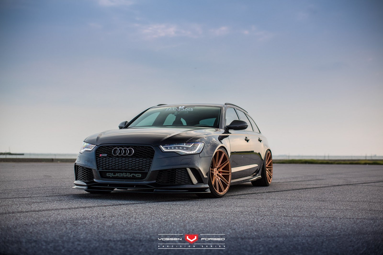audi, Rs6, Avant, Vossen, Wheels, Cars, Black Wallpaper