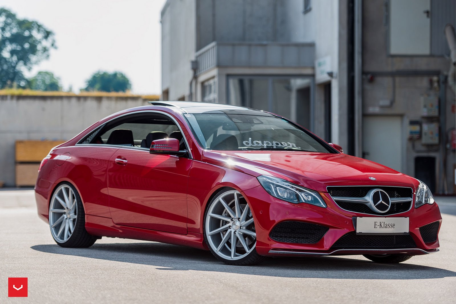 mercedes, Benz, E class, Coupe, Vossen, Wheels, Cars, Red Wallpaper