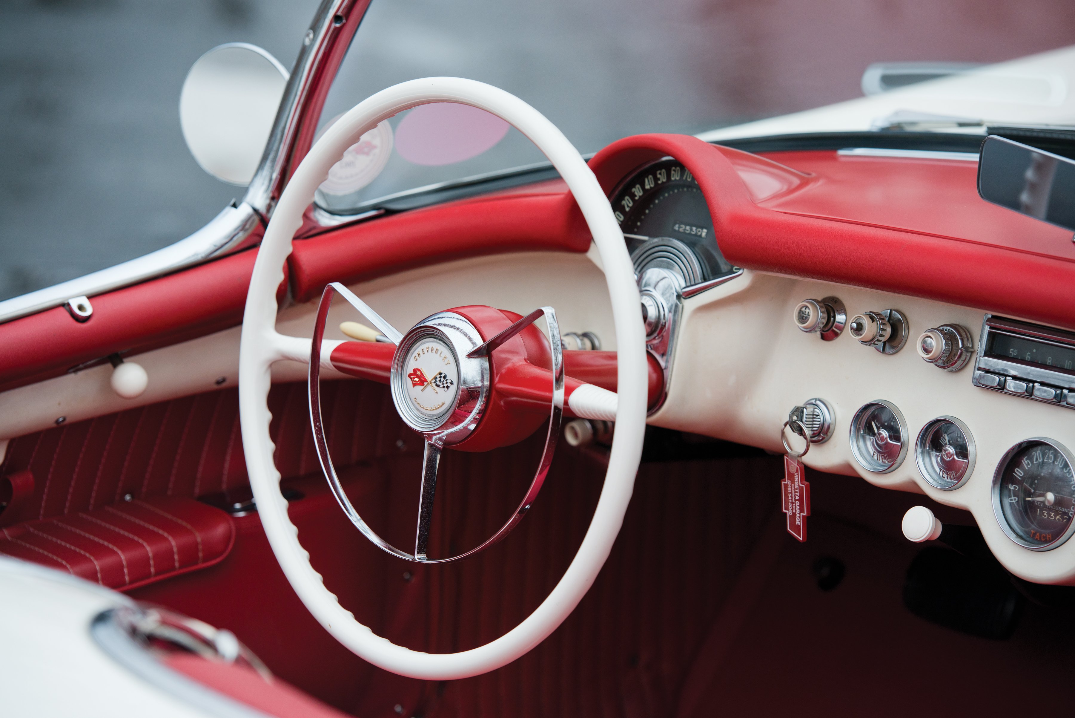 1954, Chevrolet, Corvette, Polo white, 2934, Muscle, Supercar, Retro Wallpaper