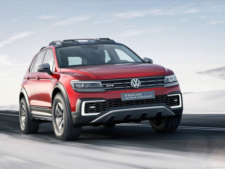 volkswagen, Tiguan, Gte, Active, Concept, Cars, Electric, 2016 HD Wallpaper Desktop Background