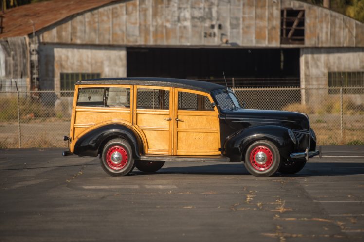 1939, Ford, V 8, Deluxe, Stationwagon, 91a 79, Woody, Retro, Vintage HD Wallpaper Desktop Background