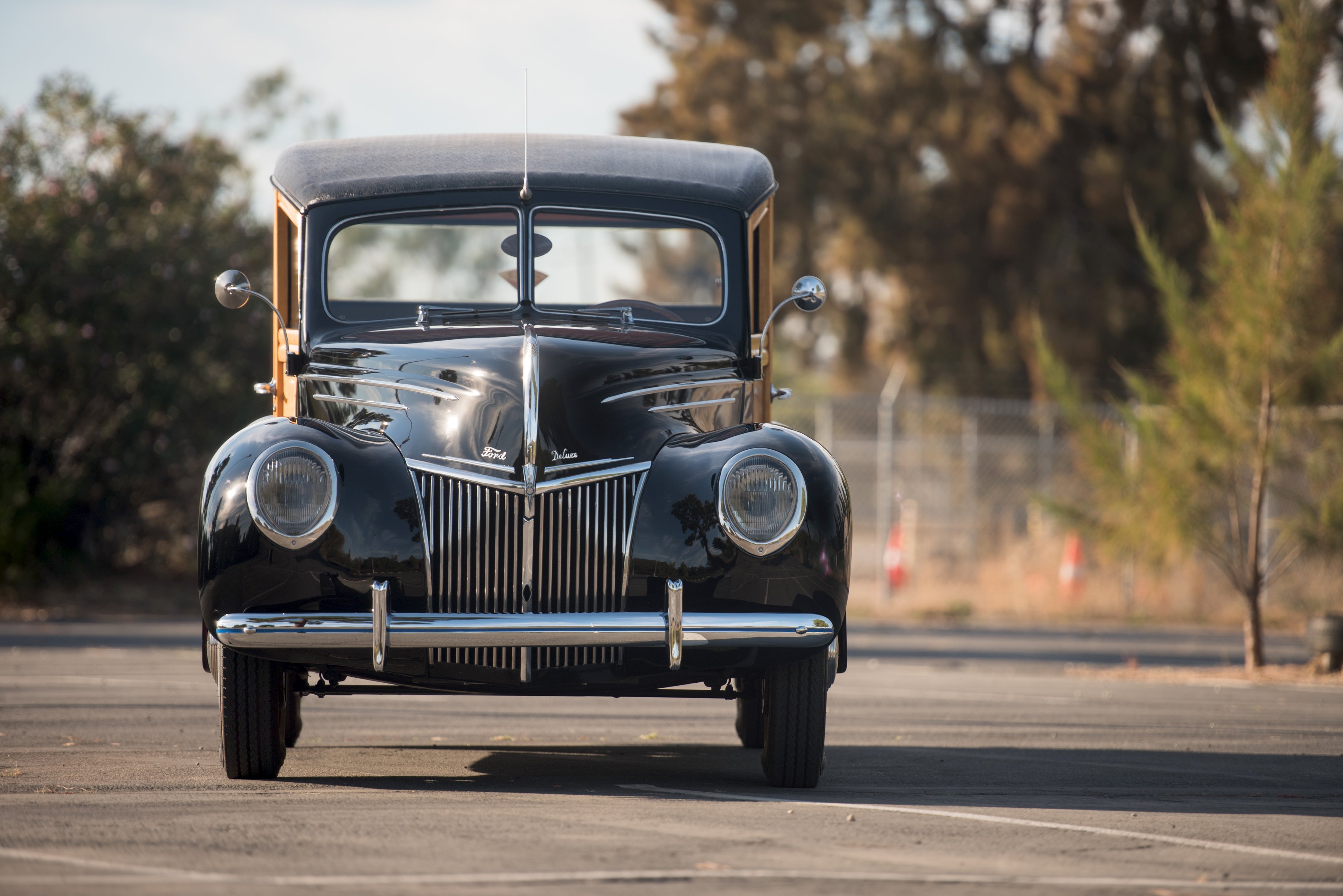 1939, Ford, V 8, Deluxe, Stationwagon, 91a 79, Woody, Retro, Vintage Wallpaper