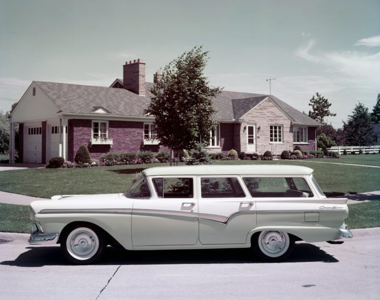 1957, Ford, Country, Sedan, Stationwagon, Retro HD Wallpaper Desktop Background