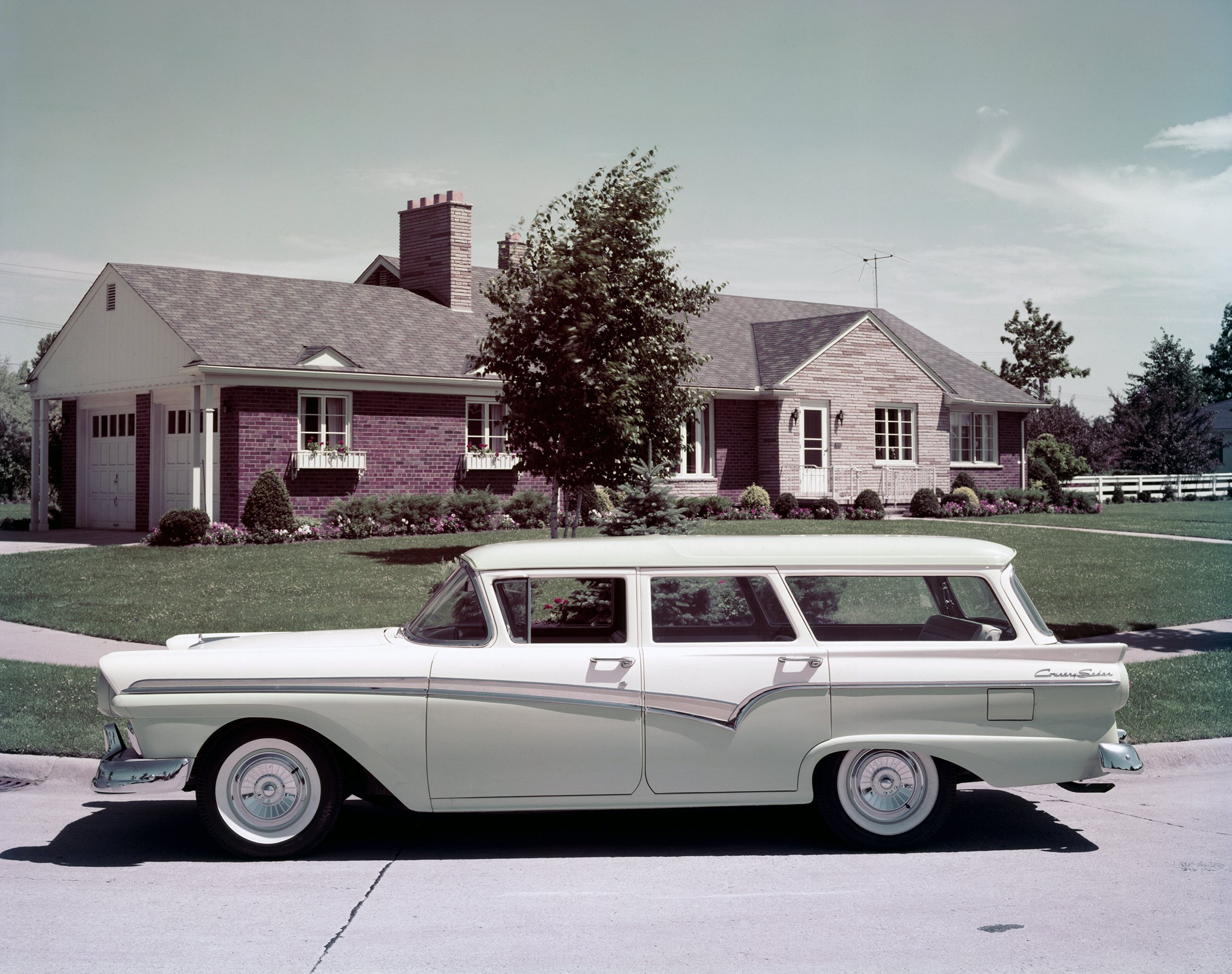 1957, Ford, Country, Sedan, Stationwagon, Retro Wallpaper