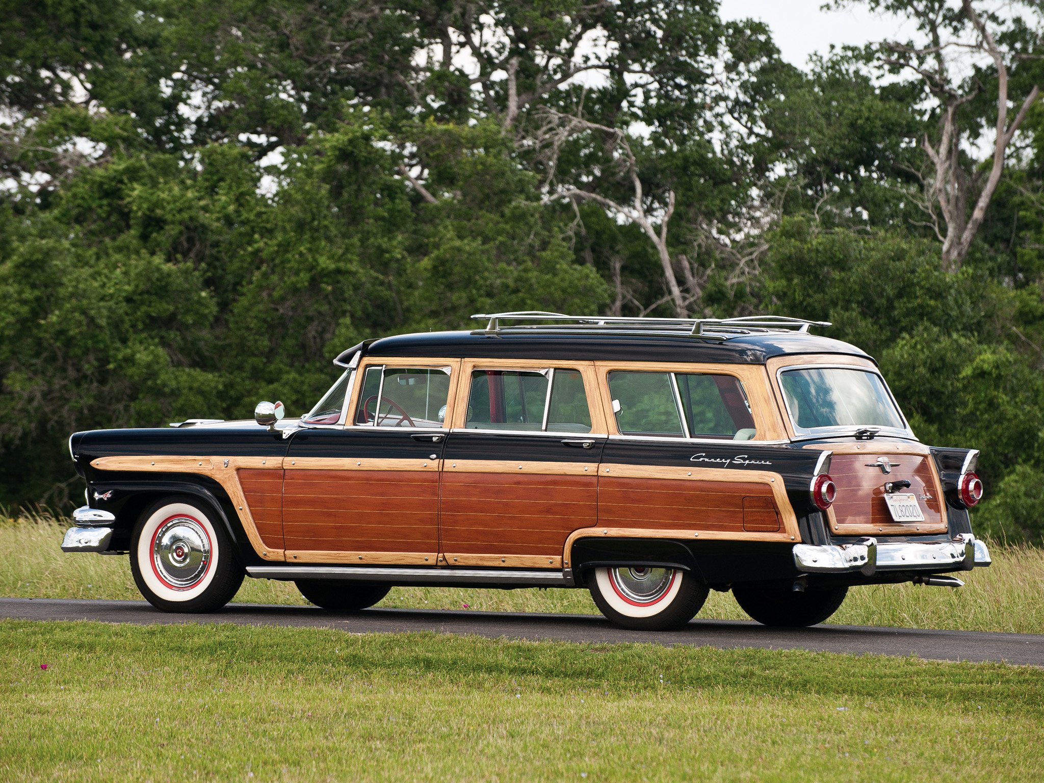 1956, Ford, Country, Squire, 79c, Stationwagon, Retro, Woody Wallpaper