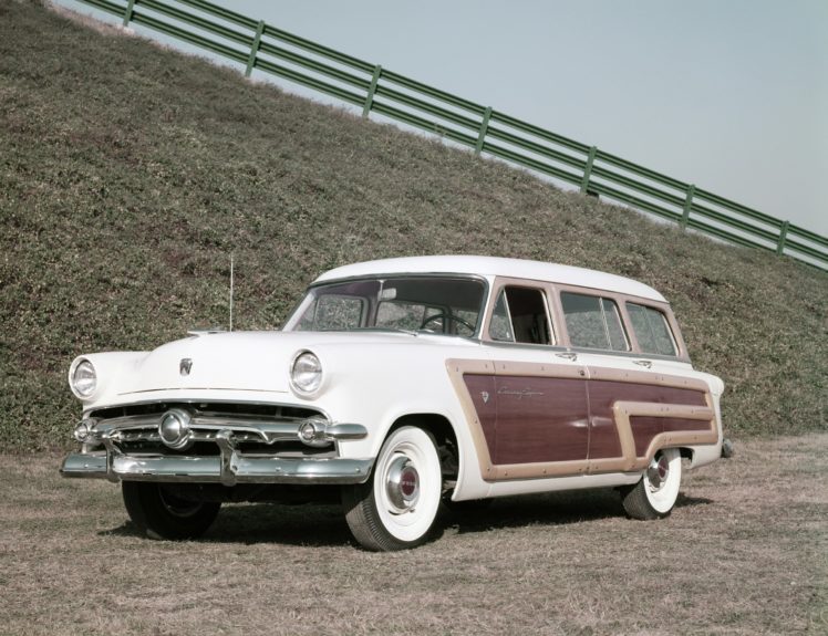 1954, Ford, Crestline, Country, Squire, 79c, Stationwagon, Retro HD Wallpaper Desktop Background