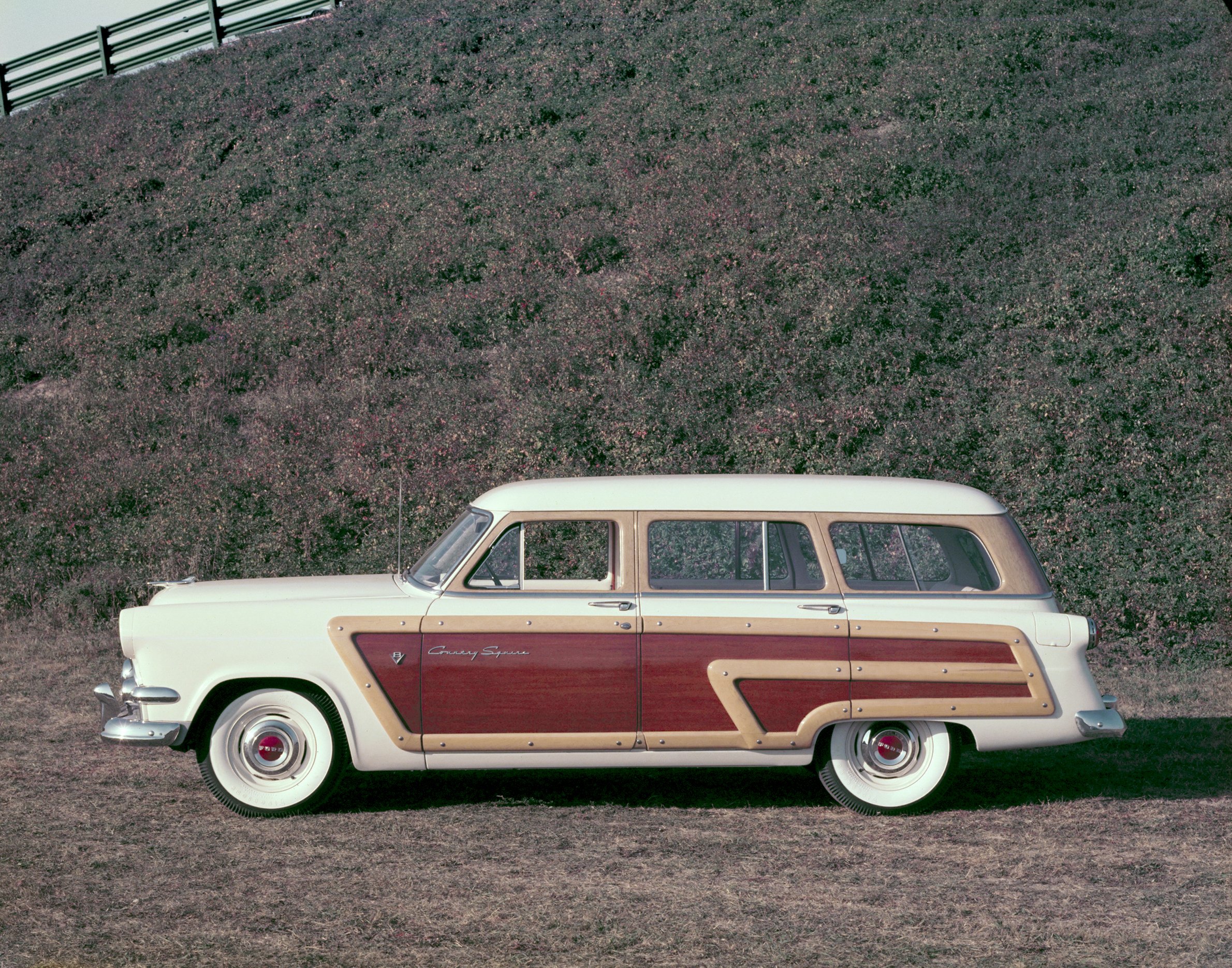 1954, Ford, Crestline, Country, Squire, 79c, Stationwagon, Retro Wallpapers...