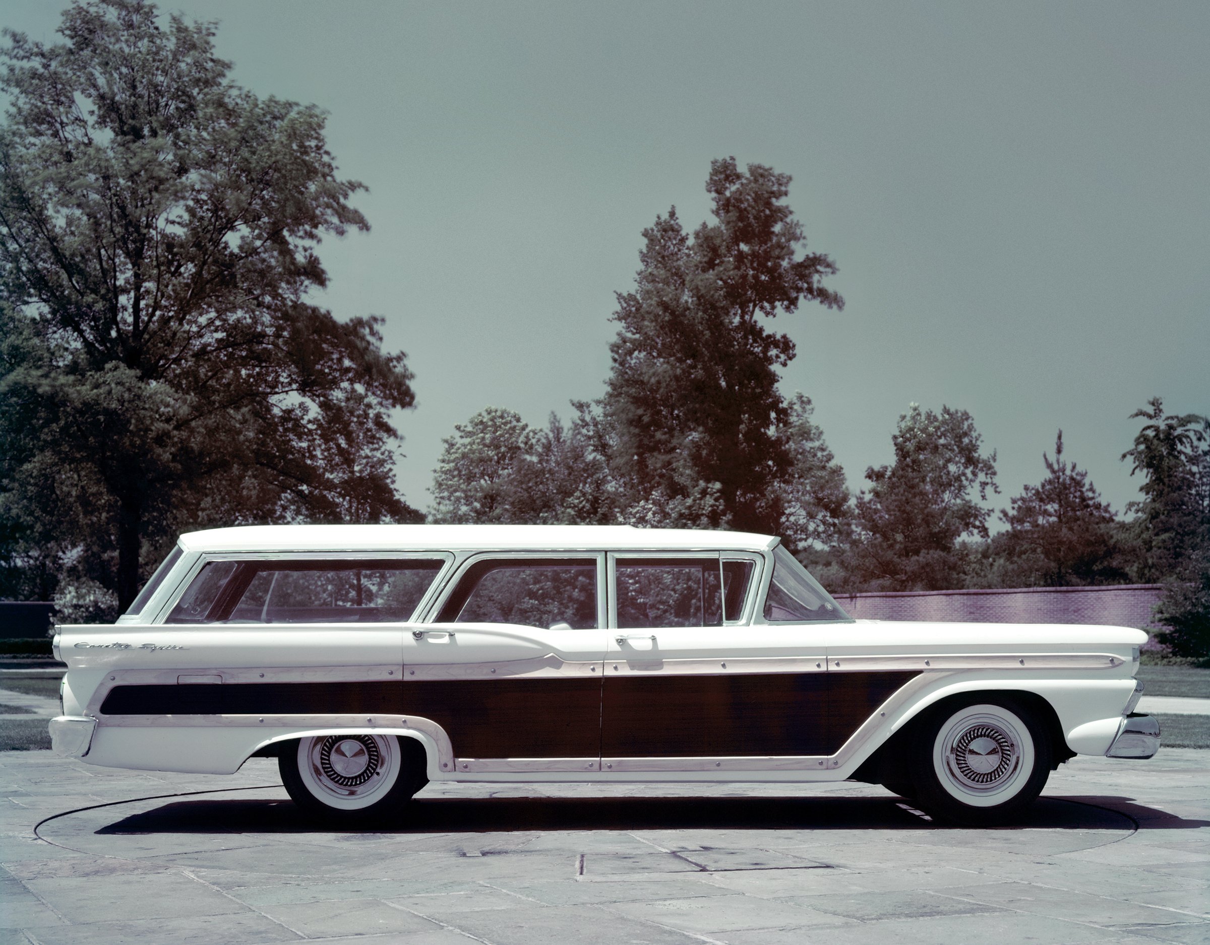 1959, Ford, Country, Squire, 71g, Stationwagon, Retro Wallpaper