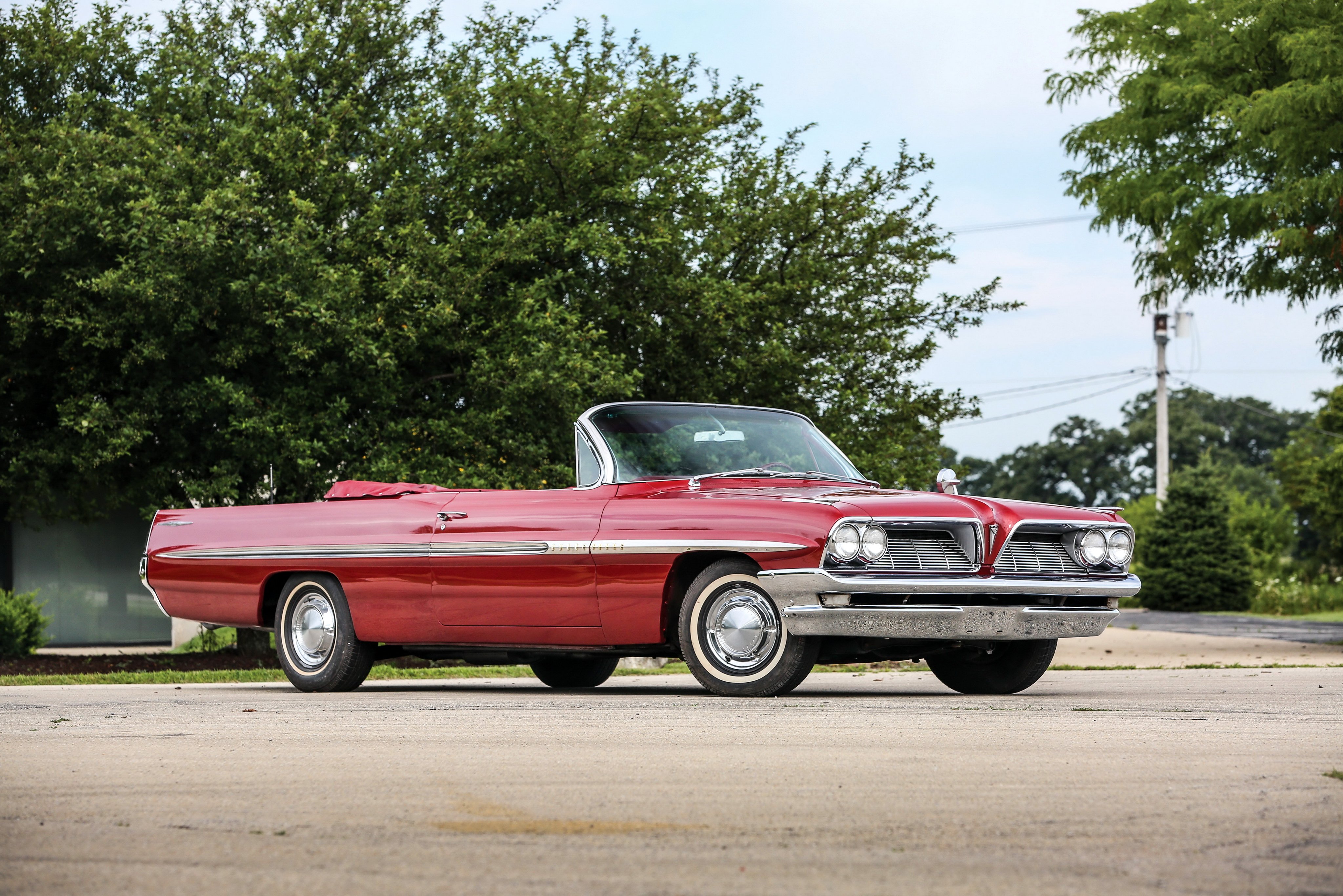 1961, Pontiac, Bonneville, Convertible, Luxury, Classic Wallpaper
