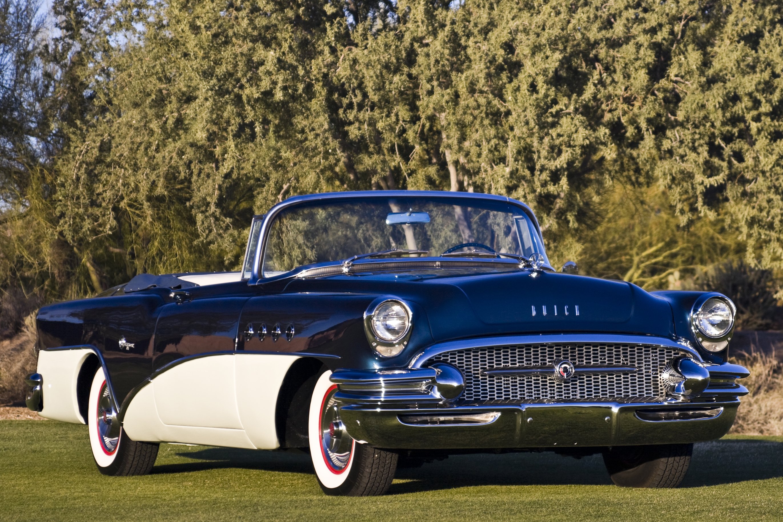 1955, Buick, Super, Convertible, Retro, Luxury Wallpaper