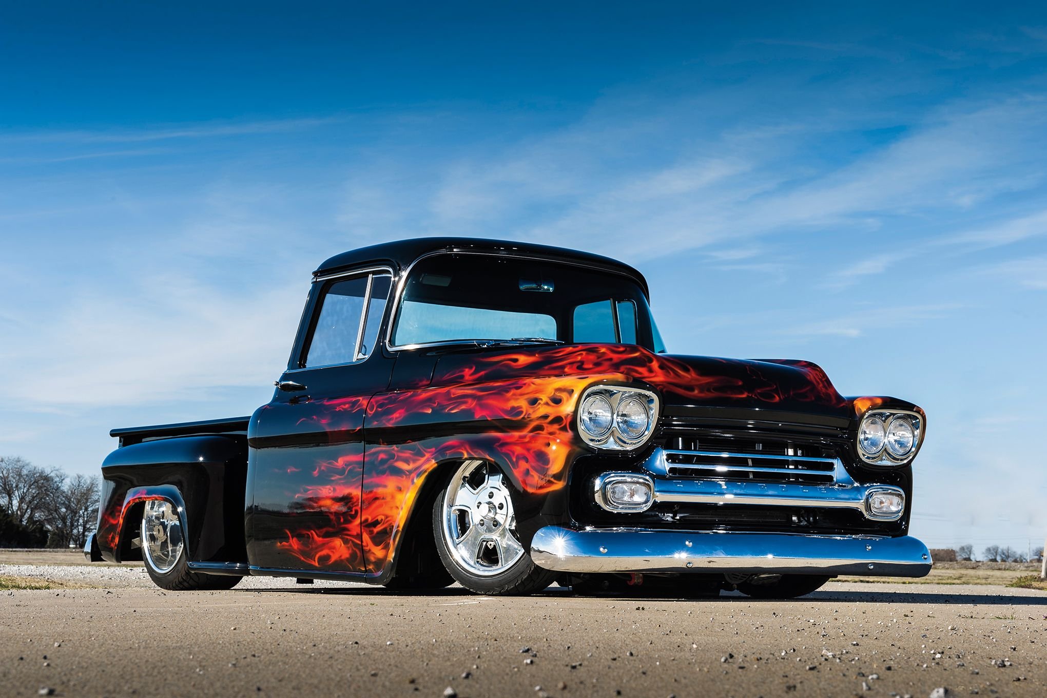 1959, Chevrolet, Apache, Pickup, Hot, Rod, Rods, Custom, Retro