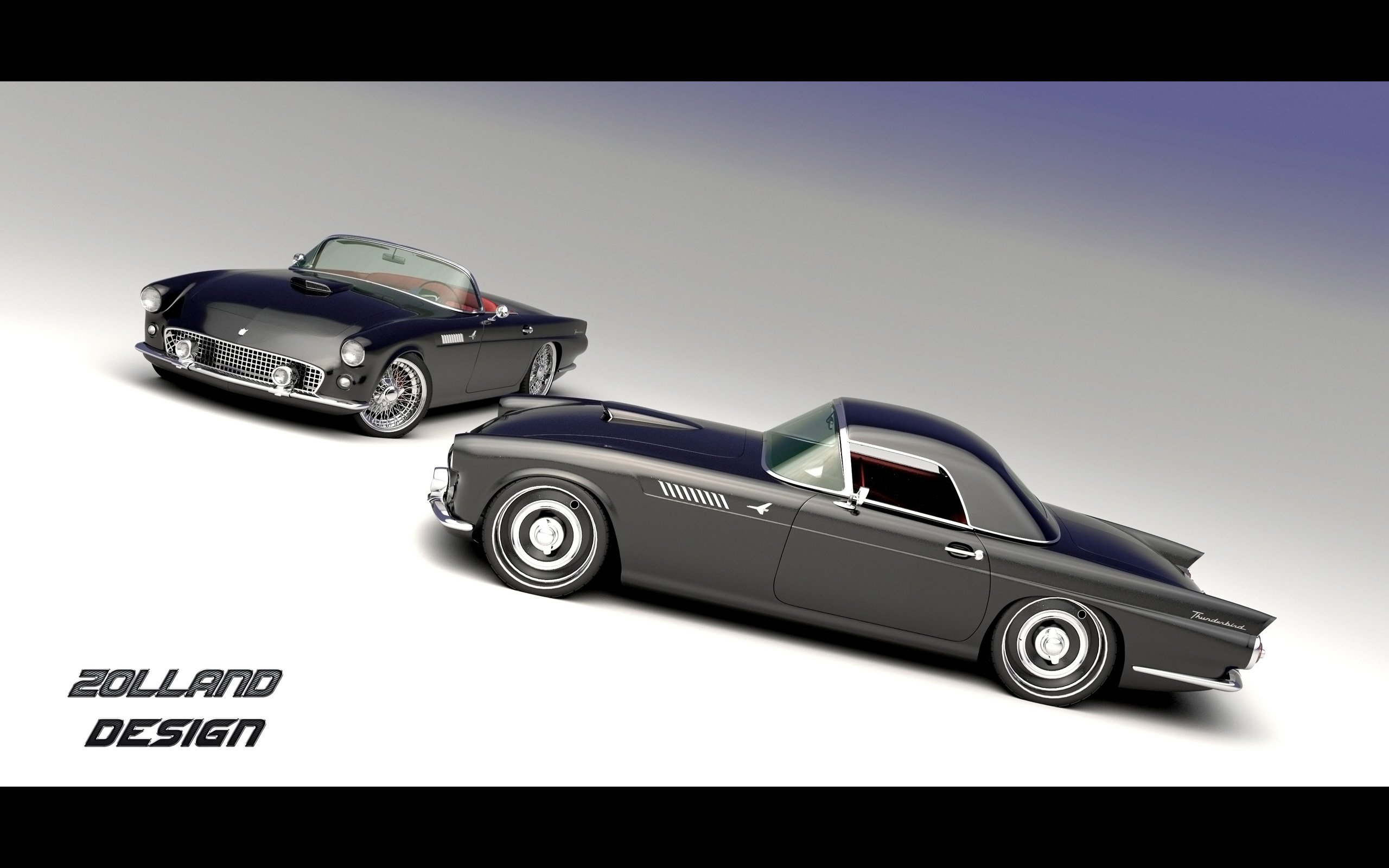 2015, Zolland, Design, Ford, Thunderbird, 1955, Tuning, Custom, Hot, Rod, Rods Wallpaper