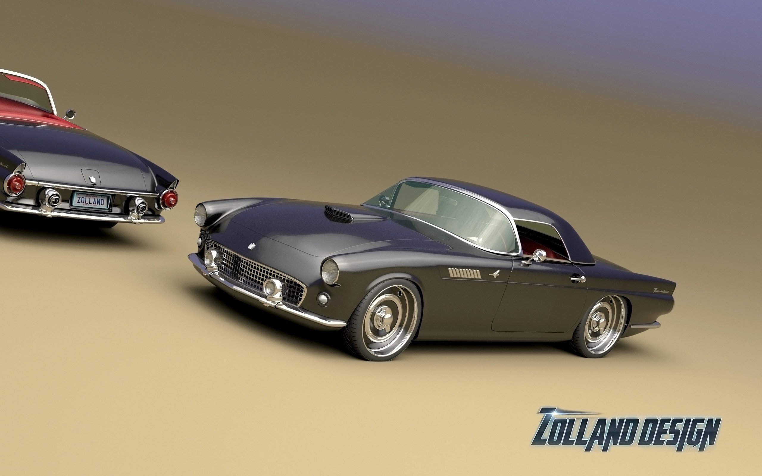2015, Zolland, Design, Ford, Thunderbird, 1955, Tuning, Custom, Hot, Rod, Rods Wallpaper