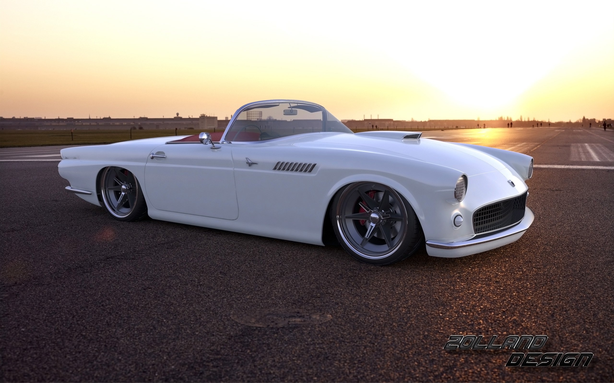 2015, Zolland, Design, Ford, Thunderbird, 1955, Tuning, Custom, Hot, Rod, Rods Wallpaper