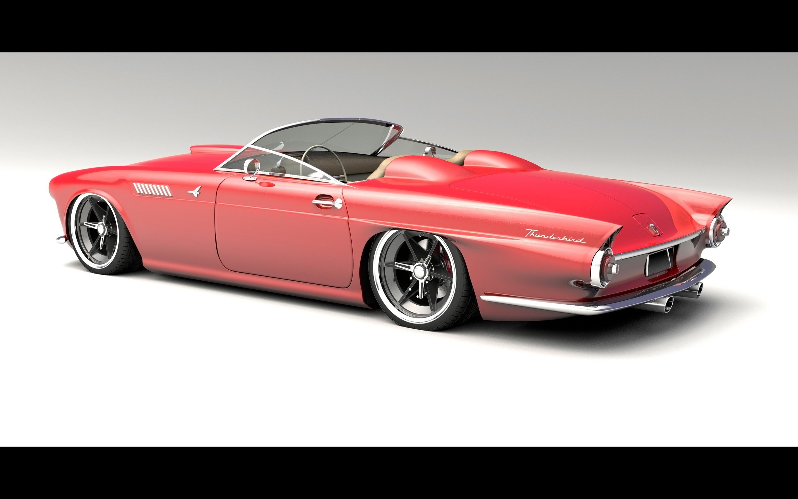 2015, Zolland, Design, Ford, Thunderbird, 1955, Tuning, Custom, Hot, Rod, Rods Wallpaper
