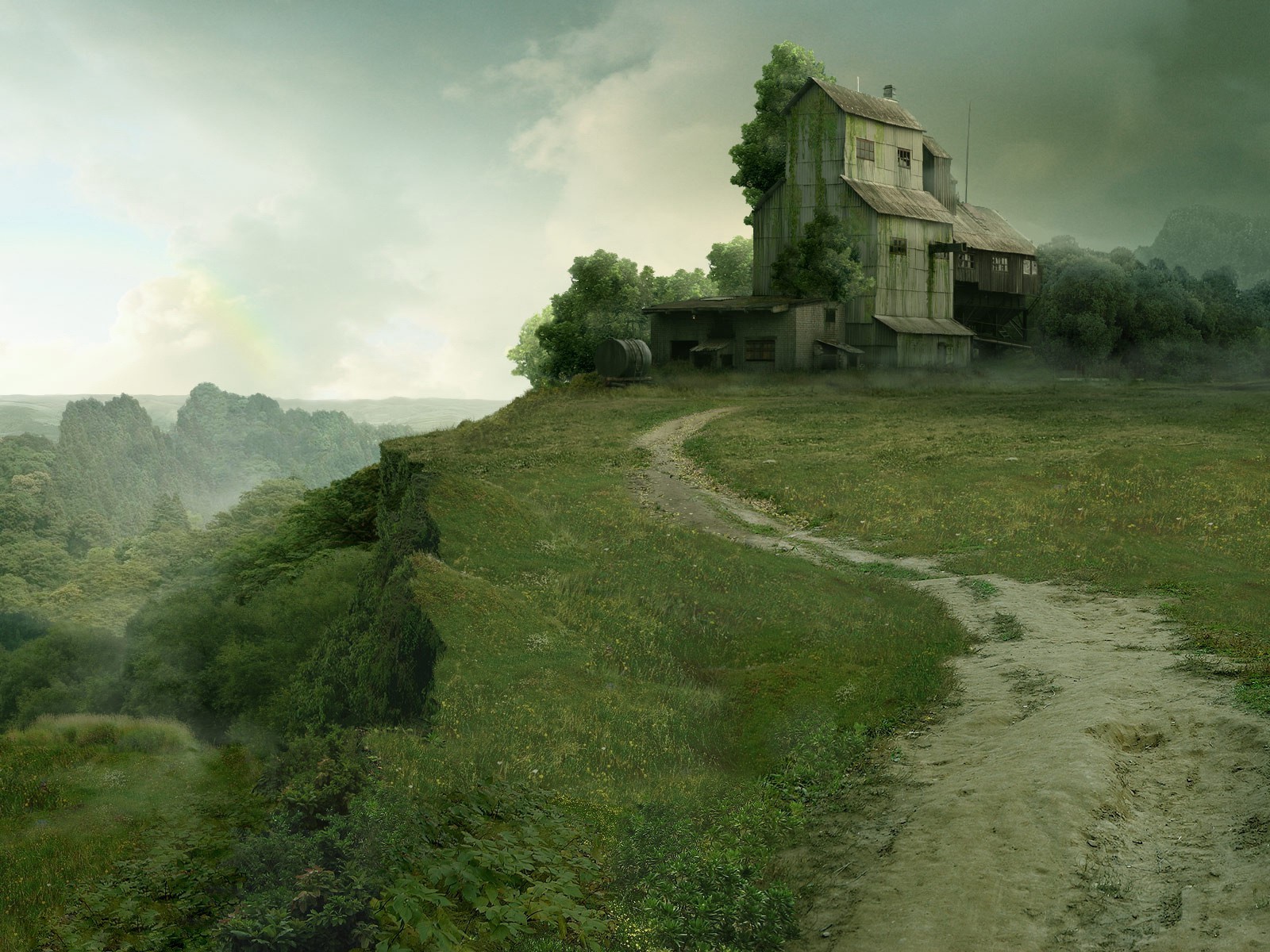 trail, Abandoned, Plateau, Overgrowth Wallpaper