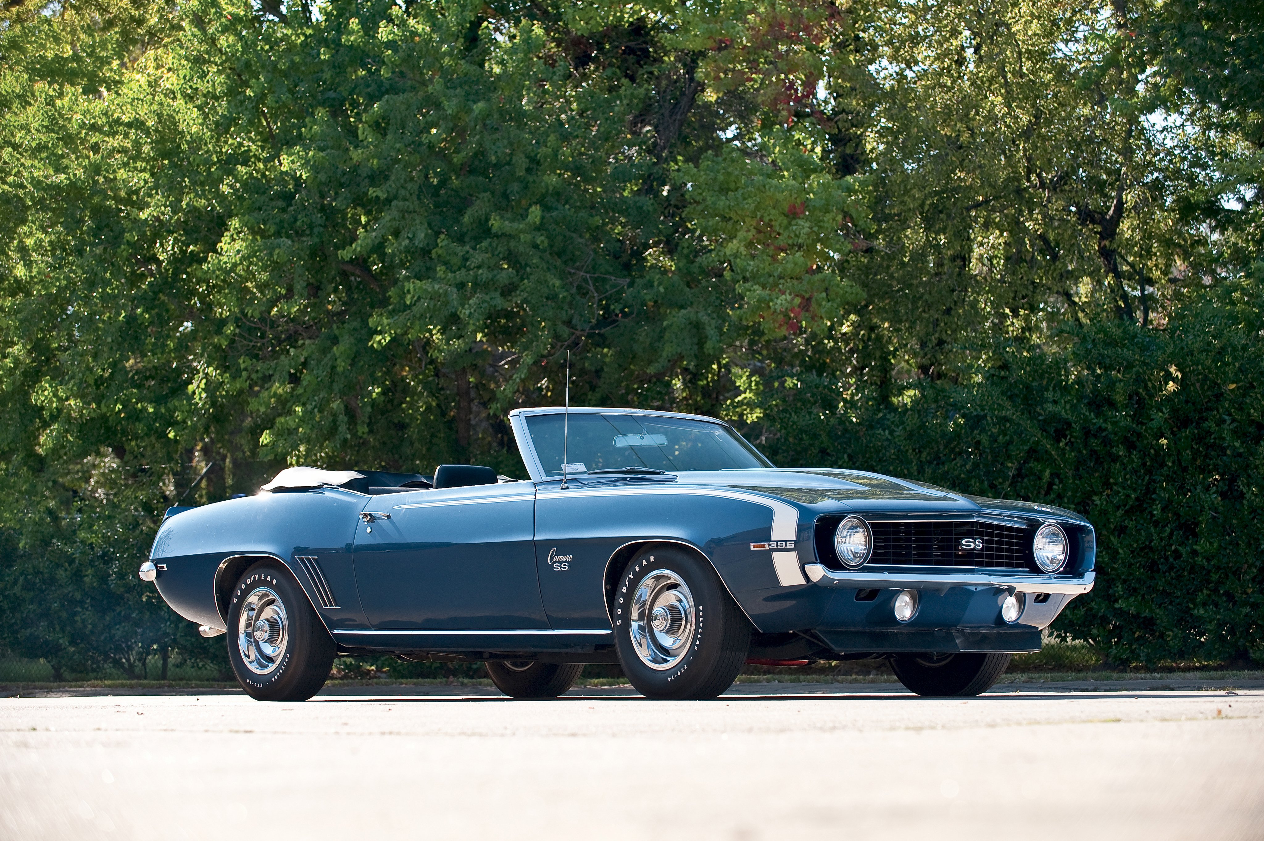 1969, Chevrolet, Camaro, S s, 396, Convertible, Muscle, Classic Wallpaper