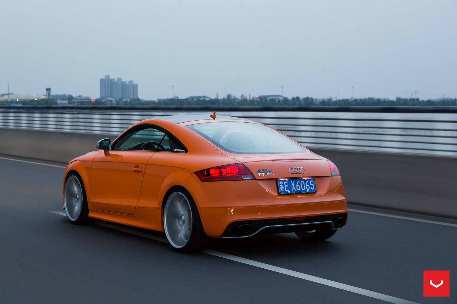 audi, Tt, Rs, Coupe, Orange, Cars, Vossen, Wheels Wallpaper