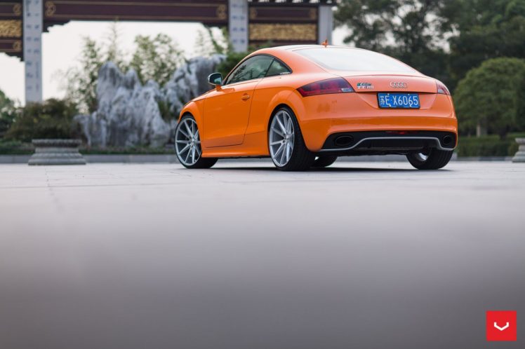 audi, Tt, Rs, Coupe, Orange, Cars, Vossen, Wheels HD Wallpaper Desktop Background