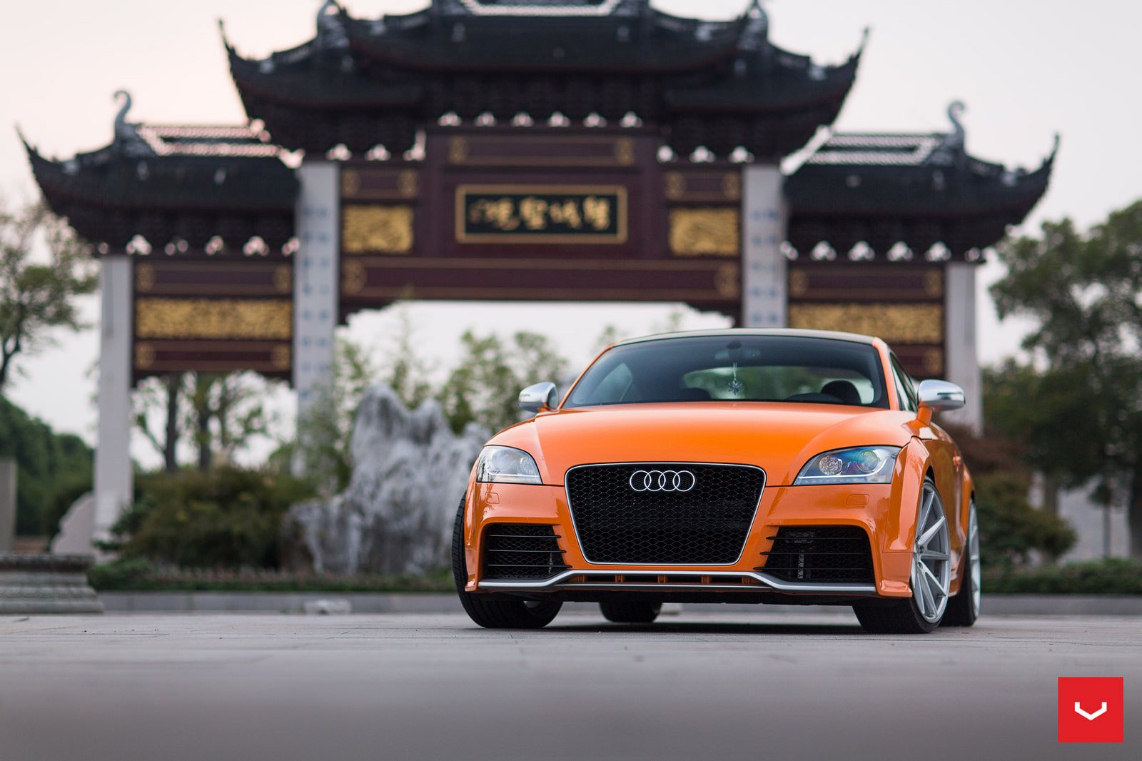 audi, Tt, Rs, Coupe, Orange, Cars, Vossen, Wheels Wallpaper